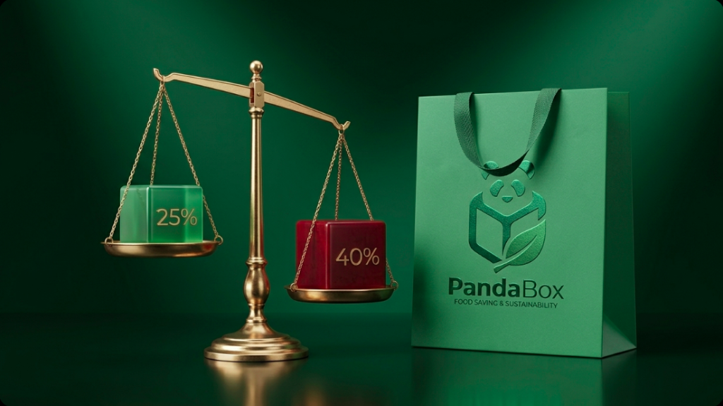25% PandaBox vs 40% Delivery Apps Scale